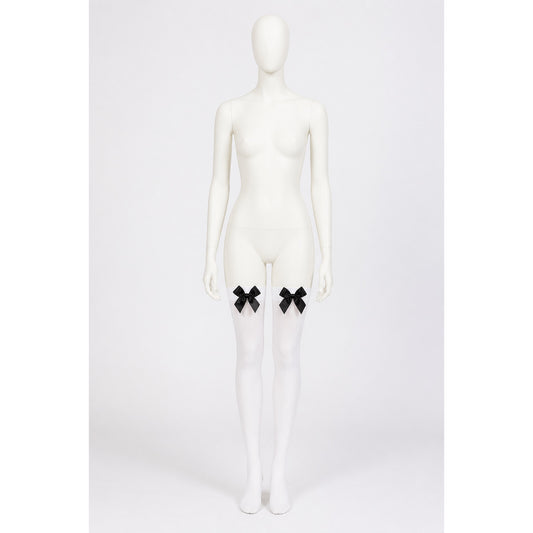 White Knee-High Socks with Black Bows for a Beer Festival main product view