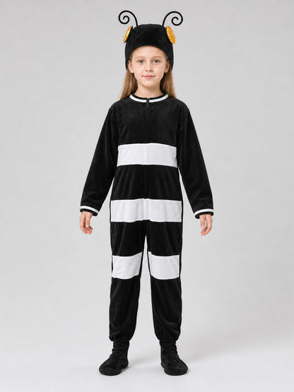 This one-piece insect costume features a playful design and is intended for front view