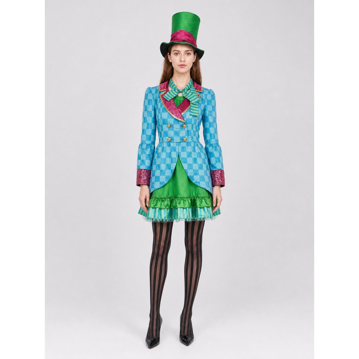 Alice Cosplay Costume: Jacket, Skirt, Top Hat