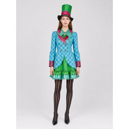 Alice Cosplay Costume: Jacket, Skirt, Top Hat