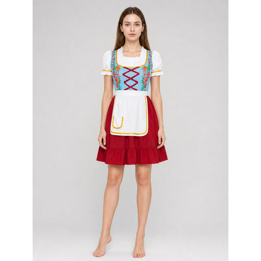 Bavarian carnival dress with apron for Oktoberfest