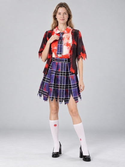 Cosplay Costume in School Uniform and Vampire Style