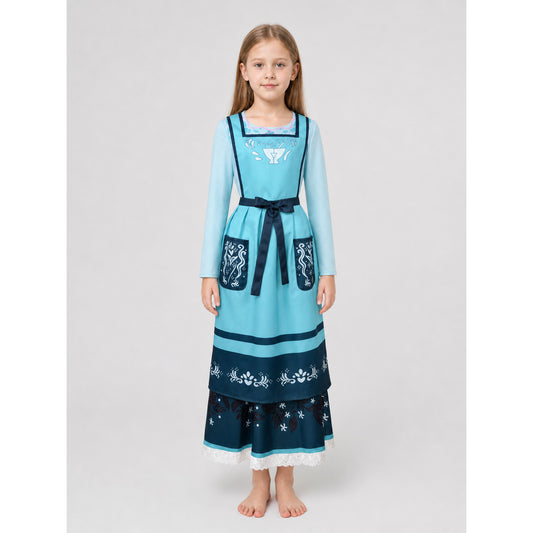 Cosplay Dress with Apron and Lace Trim