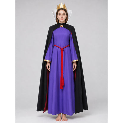 Carnival costume with cape and crown for cosplay on-model view