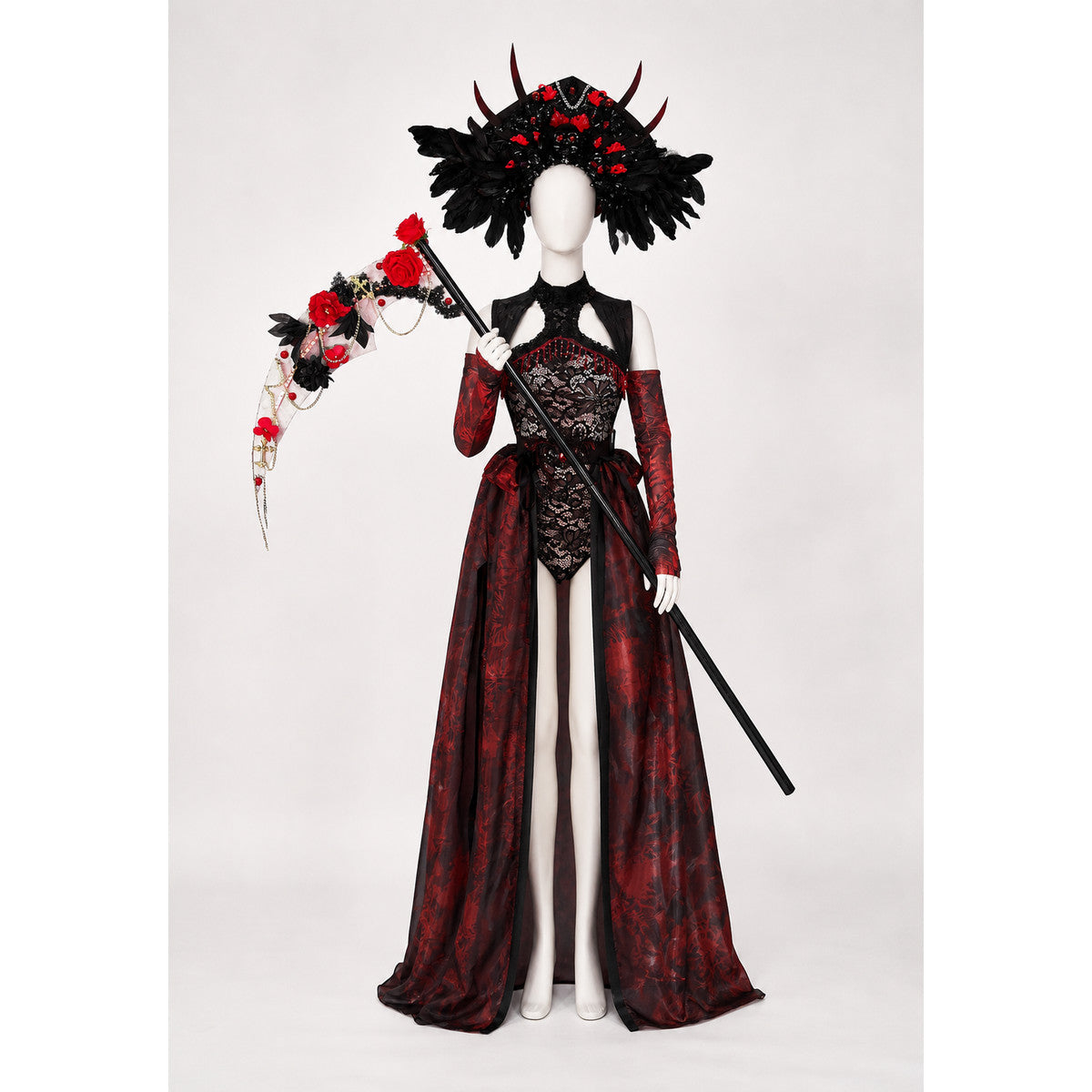 Demon Stage Costume with Horns and Cape main product view
