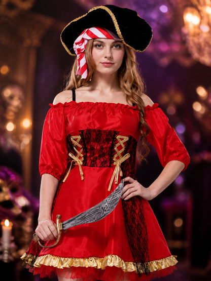 Women’s Pirate Halloween Costume on-model view