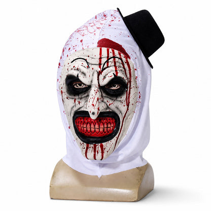 Terrifier 3 Art The Clown Mask Cosplay Horror Joker Killer Demon Latex Helmet Halloween Carnival Dress Up Party Costume Props