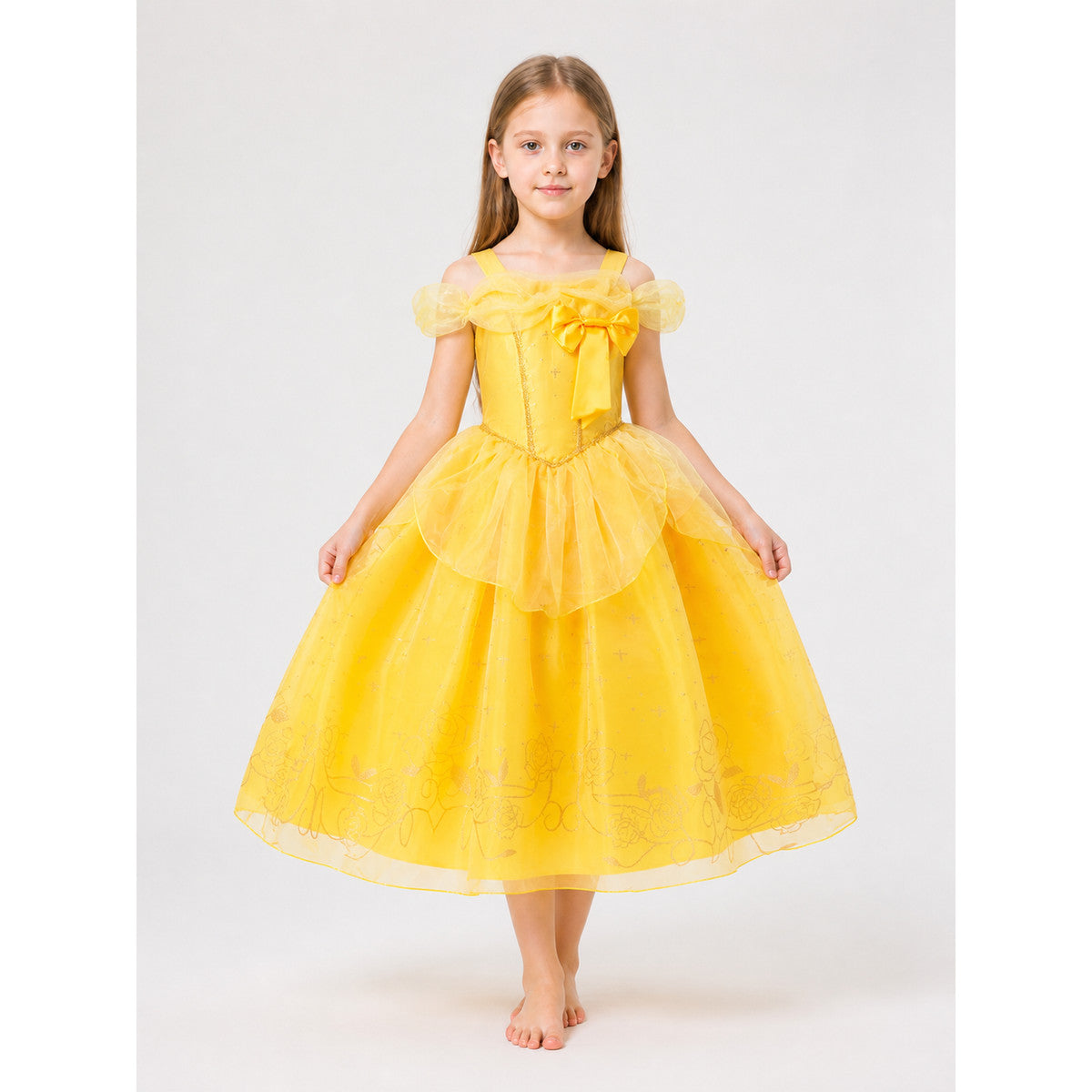 Yellow Princess Costume for Halloween and Cosplay main product view