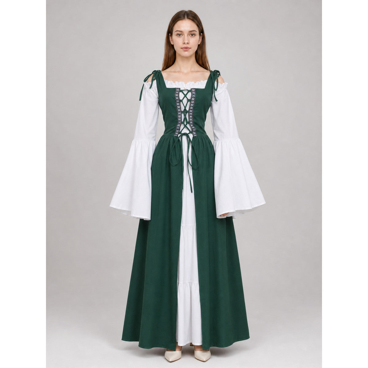 Renaissance-Style Dress with Corset Lacing