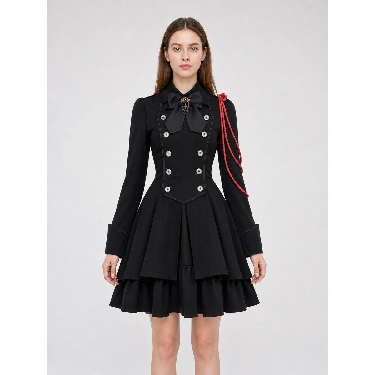Gothic Steampunk Dress with Bow