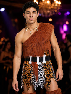 Tribal Chief Leopard Print Cosplay Jumpsuit