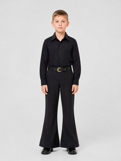 Stage Disco Costume: Shirt, Flared Pants, and Belt