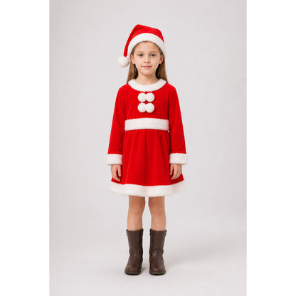 Children's Santa Claus Costume with White Trim main product view