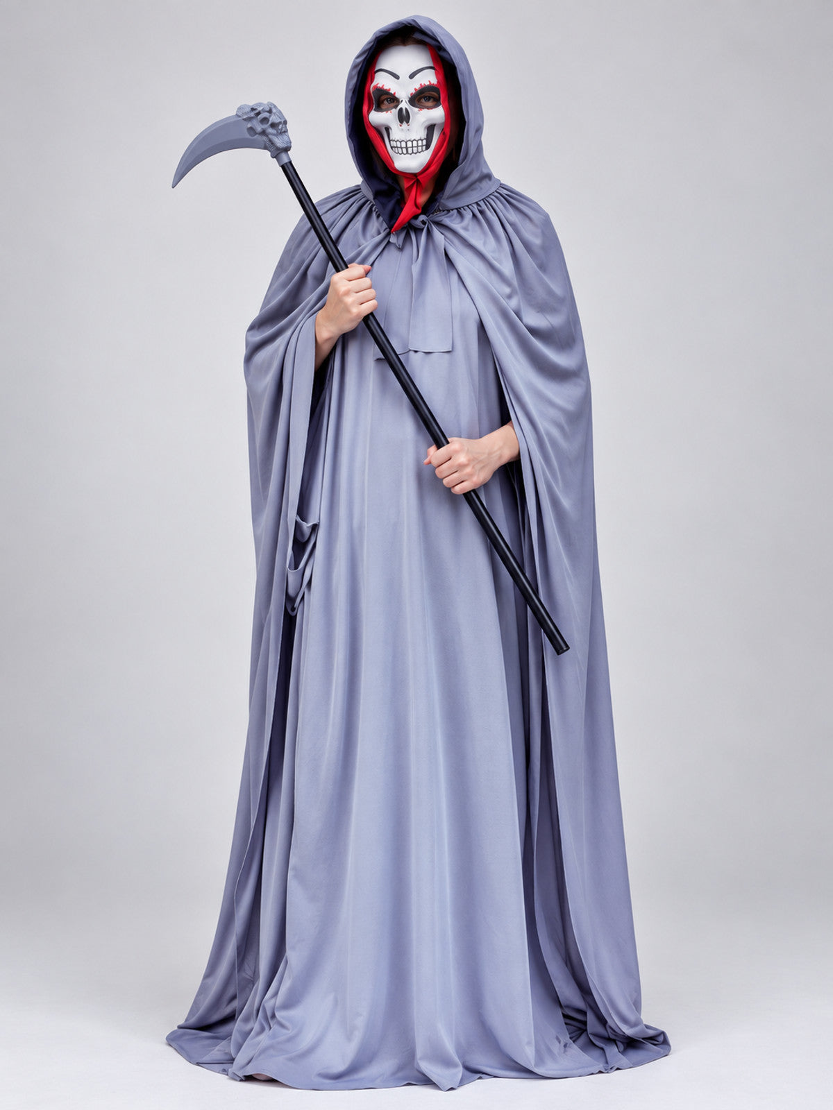 Reaper Carnival Costume with Cape, Hood, and Mask