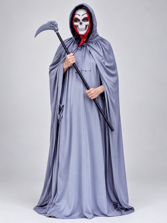 Reaper Carnival Costume with Cape, Hood, and Mask