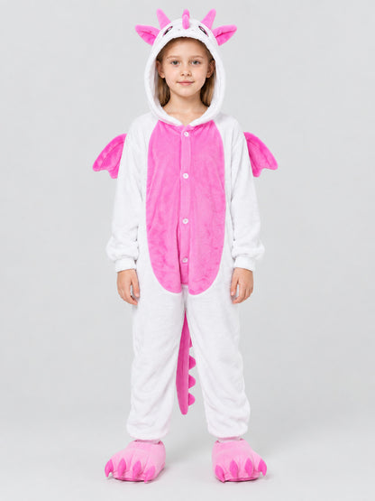 Kids' Dragon One-Piece Pajama with Tail