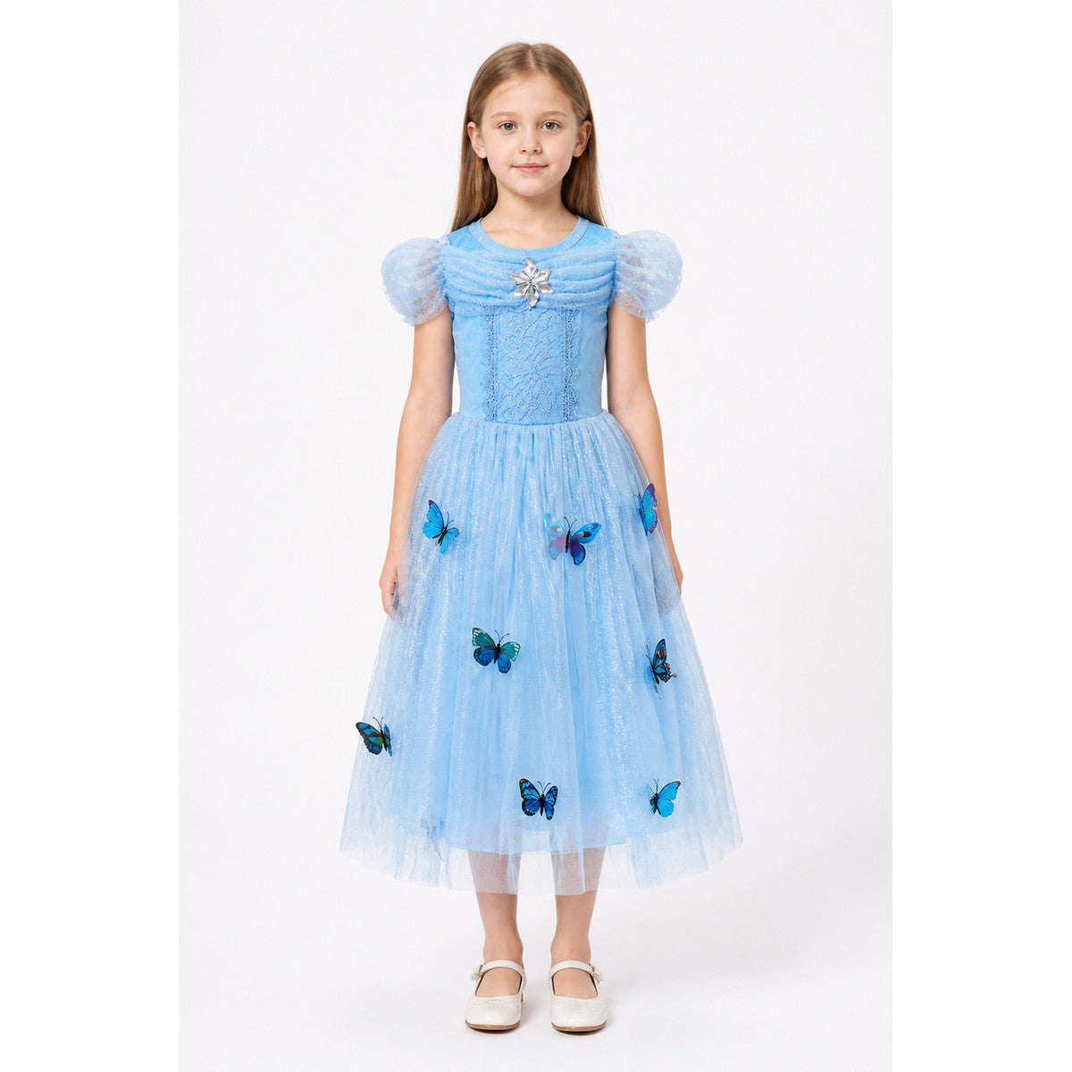 Princess Dress with Butterflies and a Full Skirt for Halloween main product view