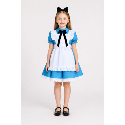 Children's Lolita Dress with Apron and Full Skirt main product view