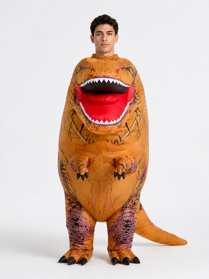One-Piece Cartoon Inflatable Dinosaur Costume front view