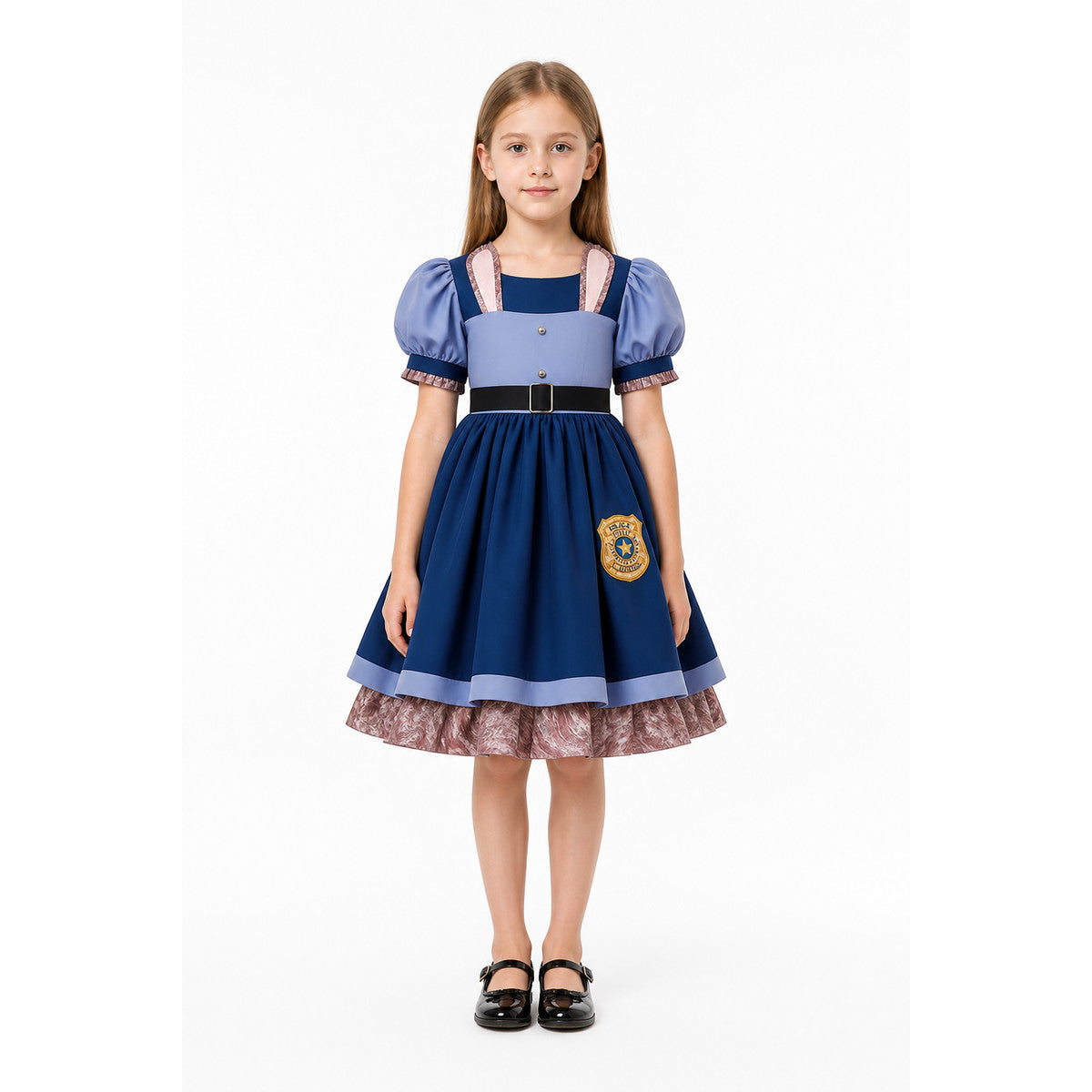 Police Officer Dress with Full Skirt and Badge main product view