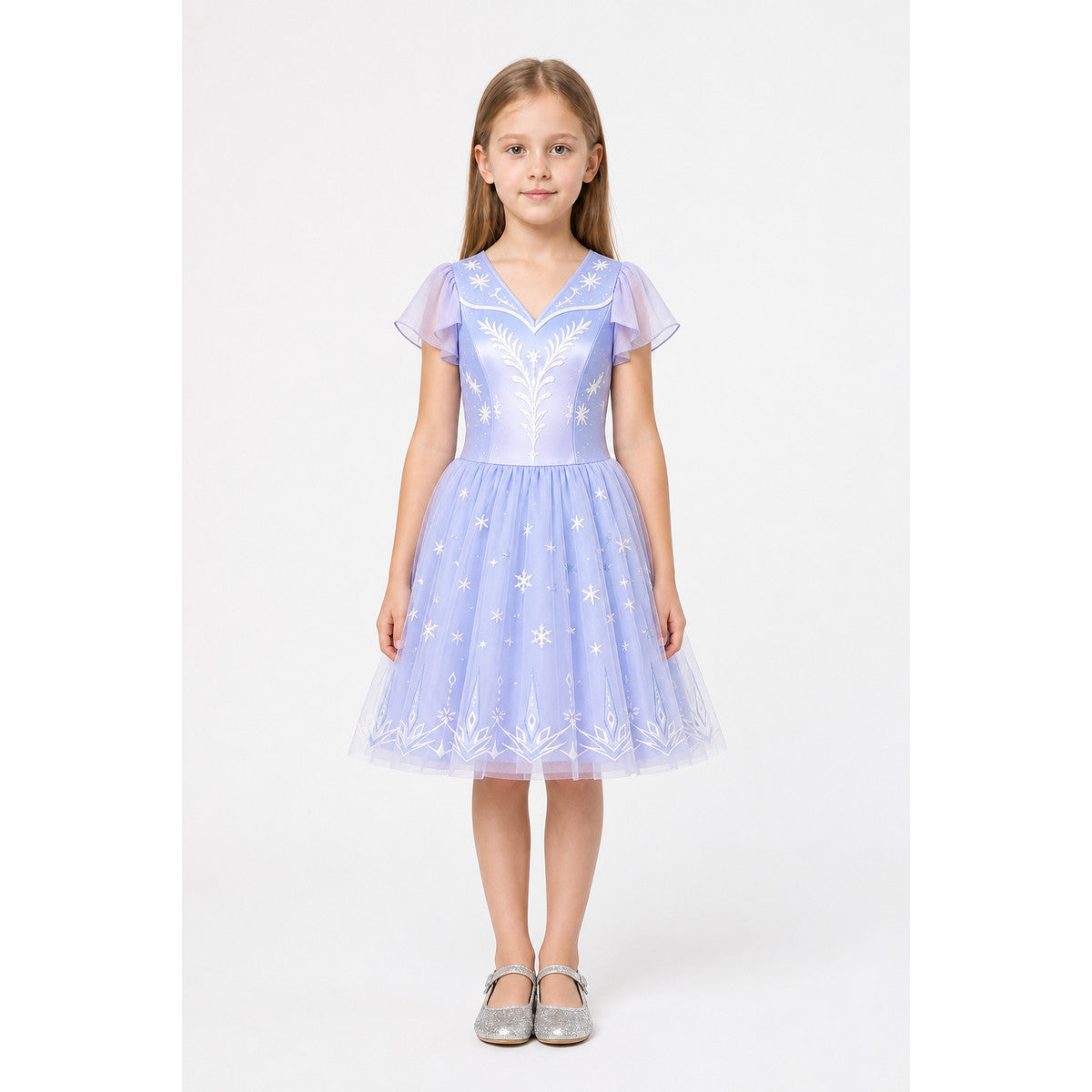 Elsa Cosplay Dress, Blue, Full Skirt, Mesh main product view