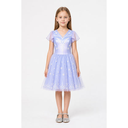 Elsa Cosplay Dress, Blue, Full Skirt, Mesh main product view