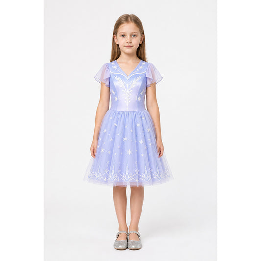 Elsa Cosplay Dress, Blue, Full Skirt, Mesh main product view