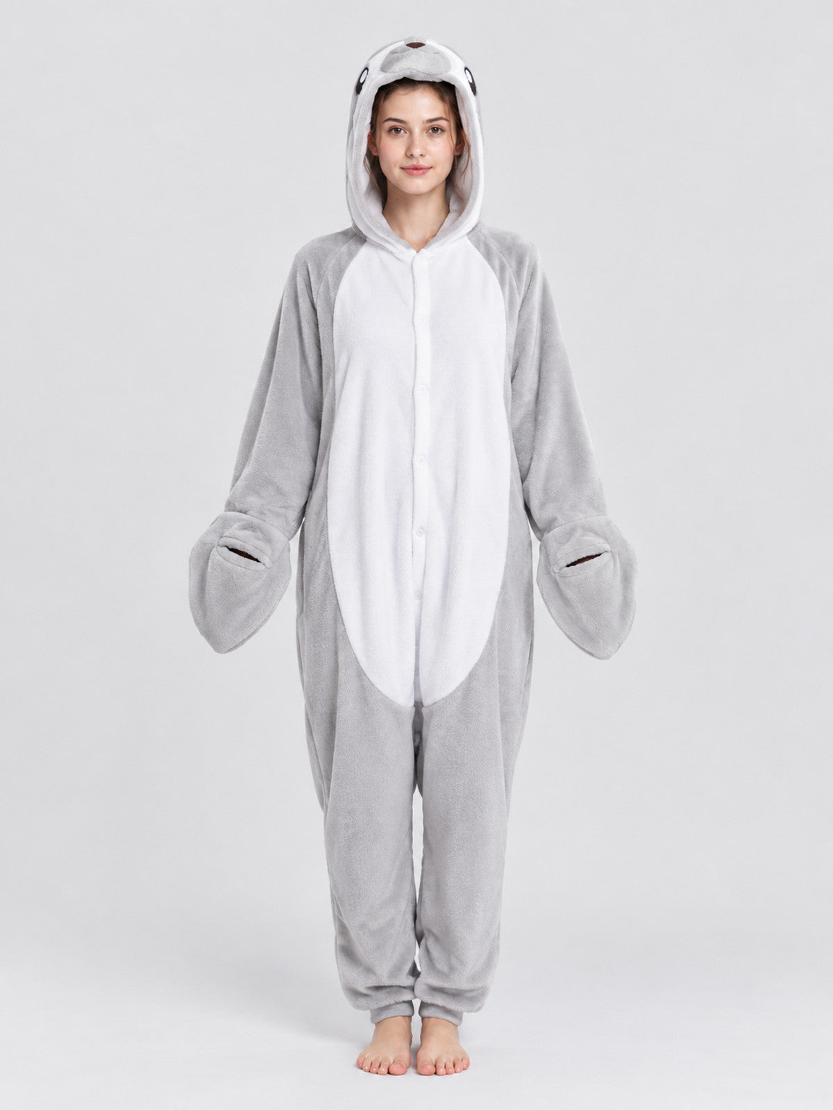 Sea Lion Hooded Kigurumi Pajama with Face Detail