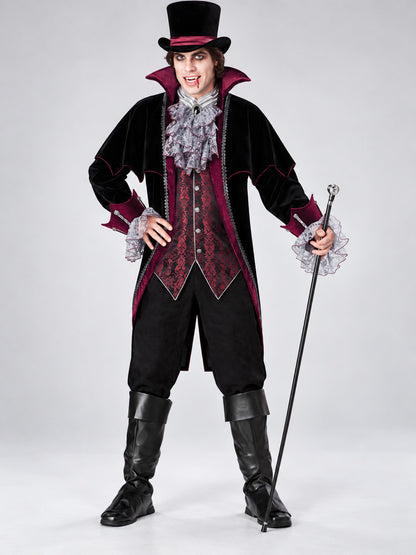 Vampire Carnival Costume with Jabot and Top Hat
