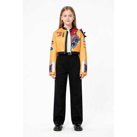 Short Cosplay Jacket with Spikes and Print main product view
