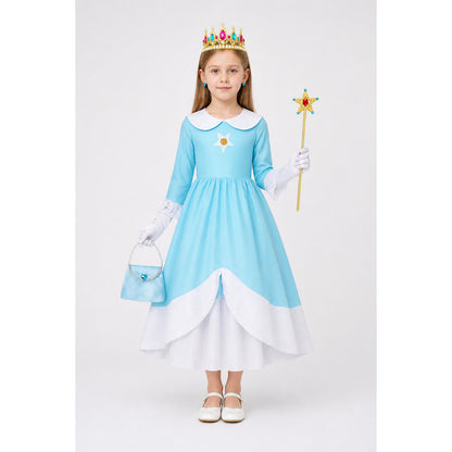 Blue Carnival Costume with Crown and Magic Wand main product view
