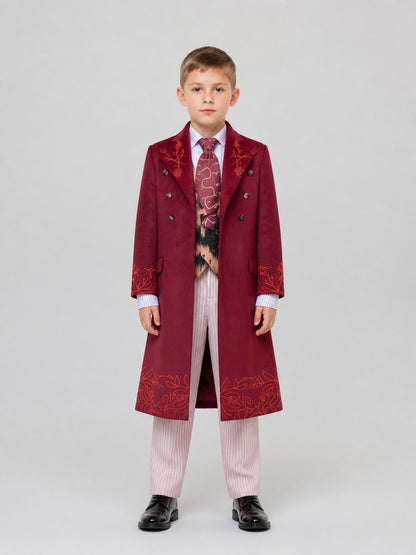 Willy Wonka Costume with Coat, Vest, Shirt, and Pants on-model view