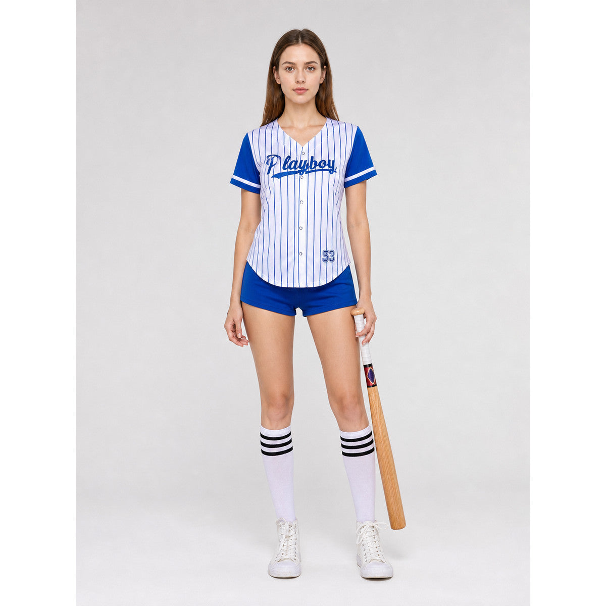 Striped Baseball-Style Carnival Costume