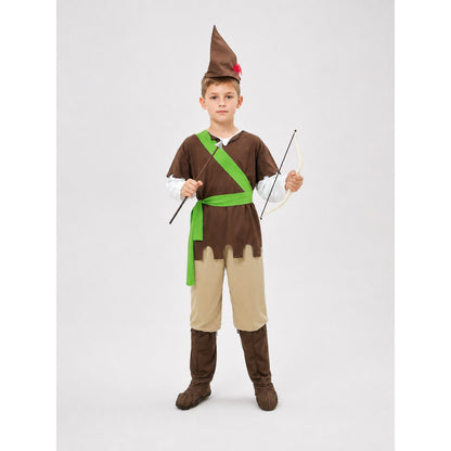 Hunter costume with bow and hat