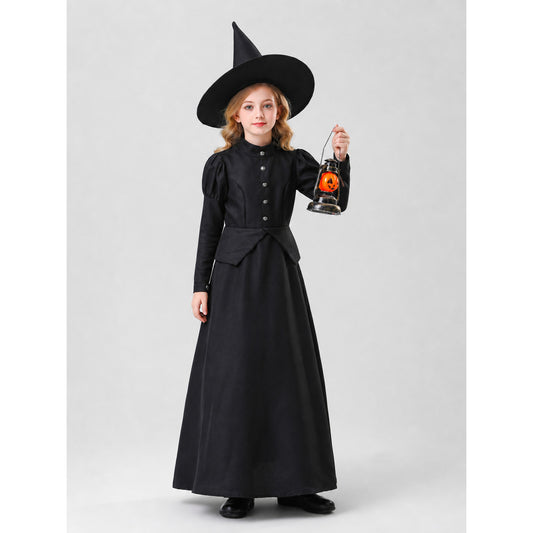 Halloween Costume: Dress with Hat and Decorations