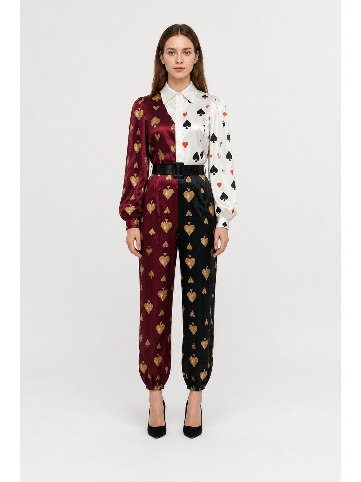Card Suit Print Cosplay Jumpsuit main product view