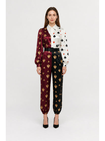 Card Suit Print Cosplay Jumpsuit main product view