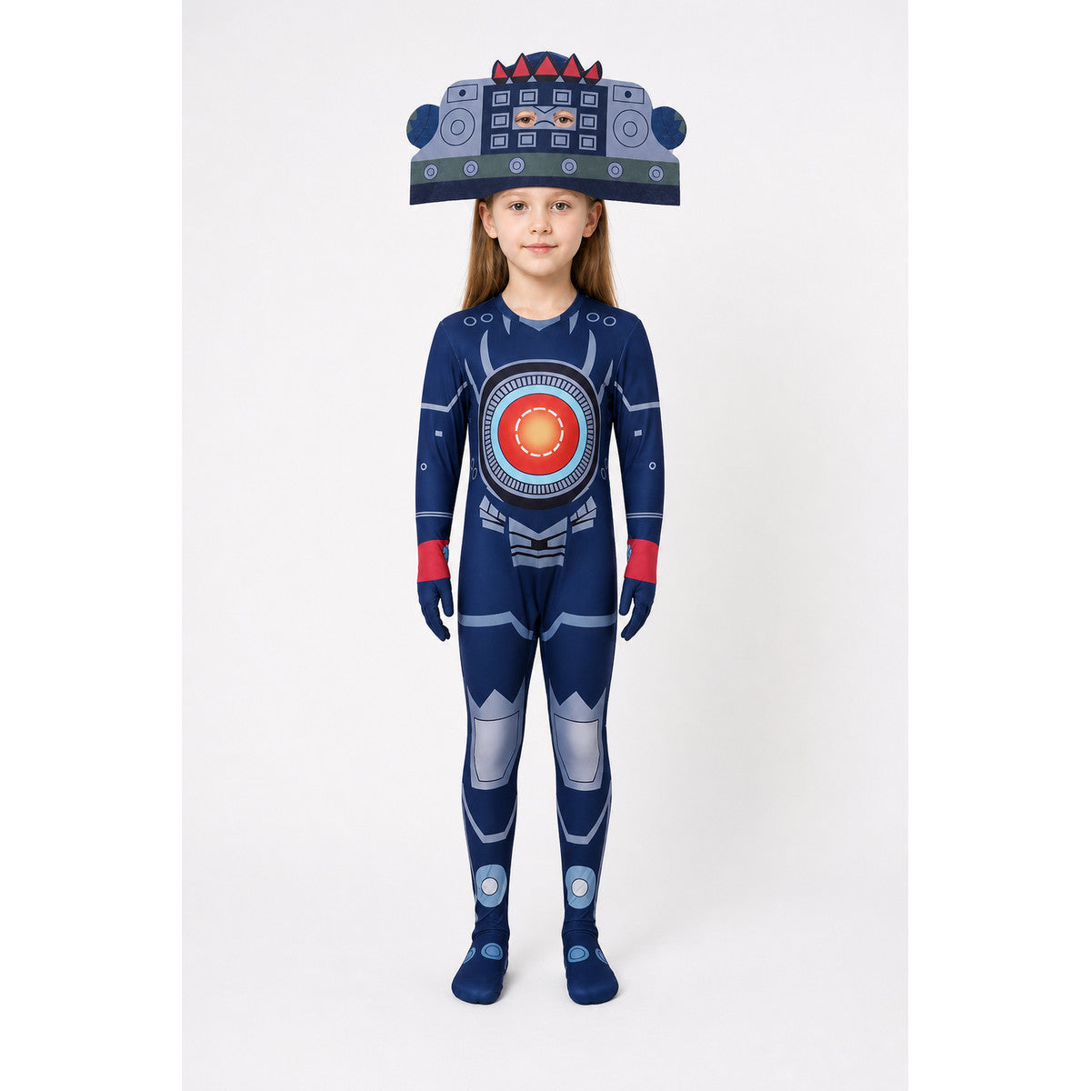 Skibidi Toilet TV Man Cosplay Jumpsuit main product view