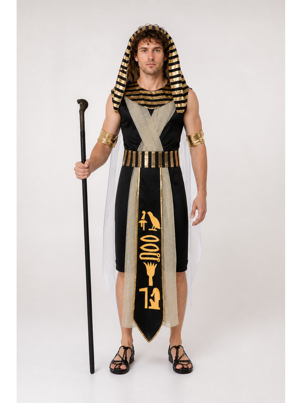 Egyptian Pharaoh Costume with Chest Bib for Halloween