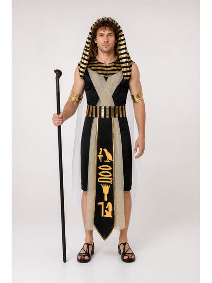 Egyptian Pharaoh Costume with Chest Bib for Halloween