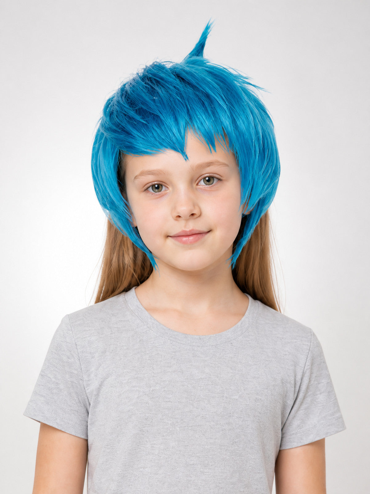 Blue Short Cosplay Wig, Voluminous, with Bangs main product view