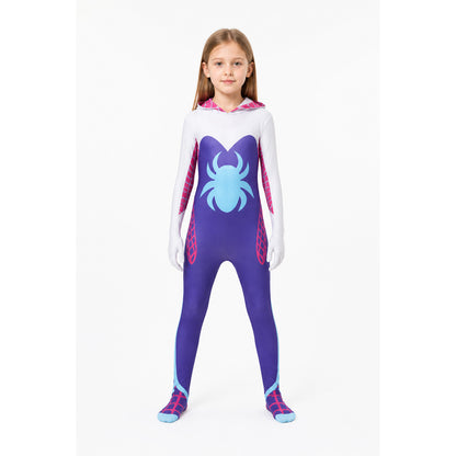 Gwen Stacy Hooded Spider-Web Jumpsuit main product view