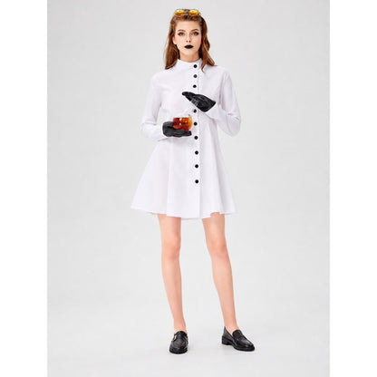 Halloween cosplay costume dress with buttons