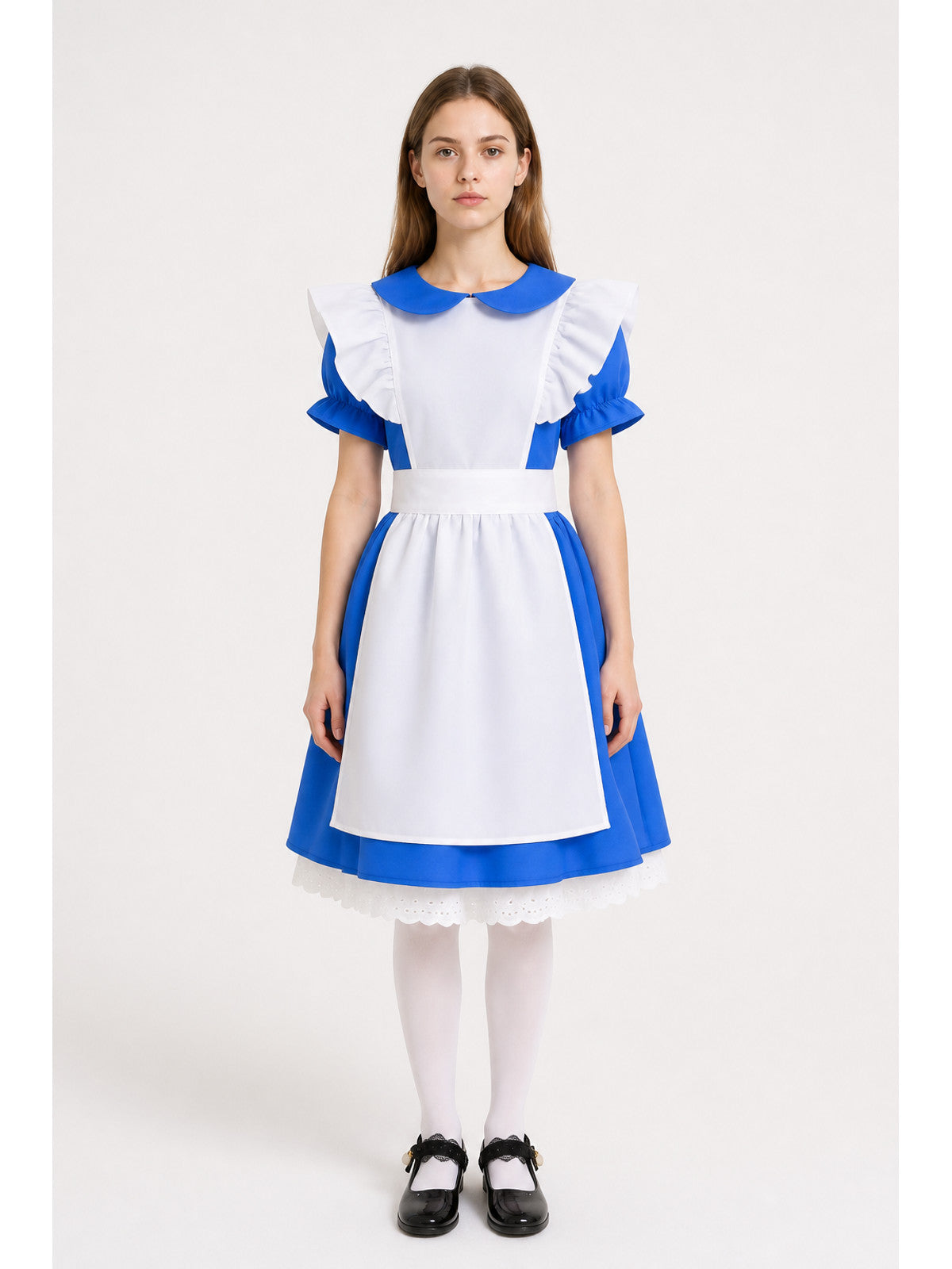 Blue and White Children's Maid Costume with Apron main product view