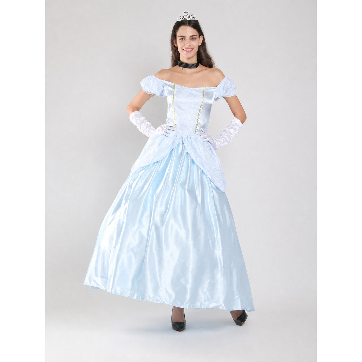 Cinderella Costume Dress with Accessories on-model view