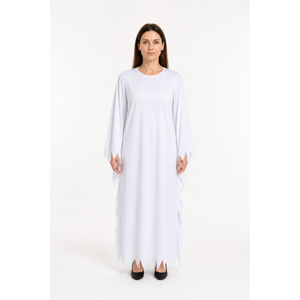 White Zombie Costume, Long Robe with Jagged Edges main product view