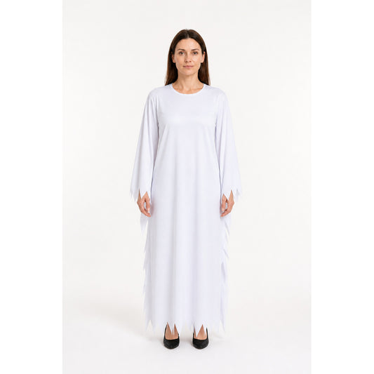 White Zombie Costume, Long Robe with Jagged Edges main product view