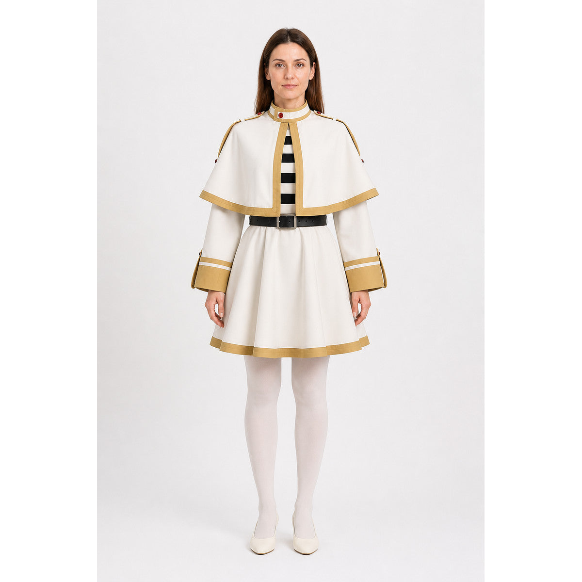 Purple Frieren Cosplay Costume with Cape and Dress main product view