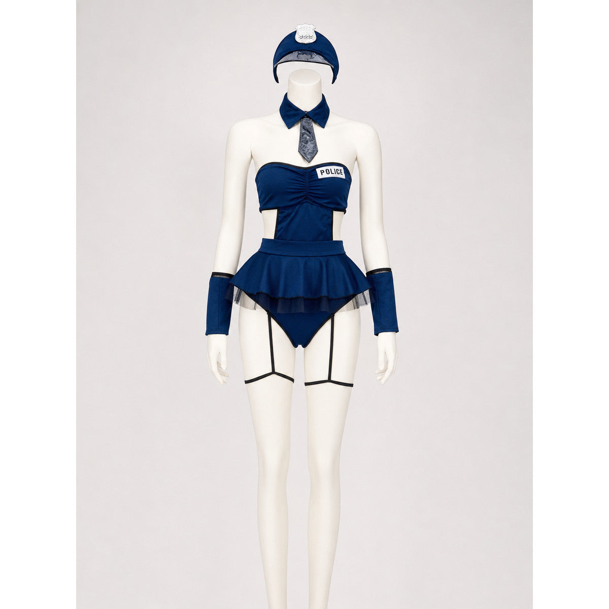 Police Cosplay Costume with Short Skirt
