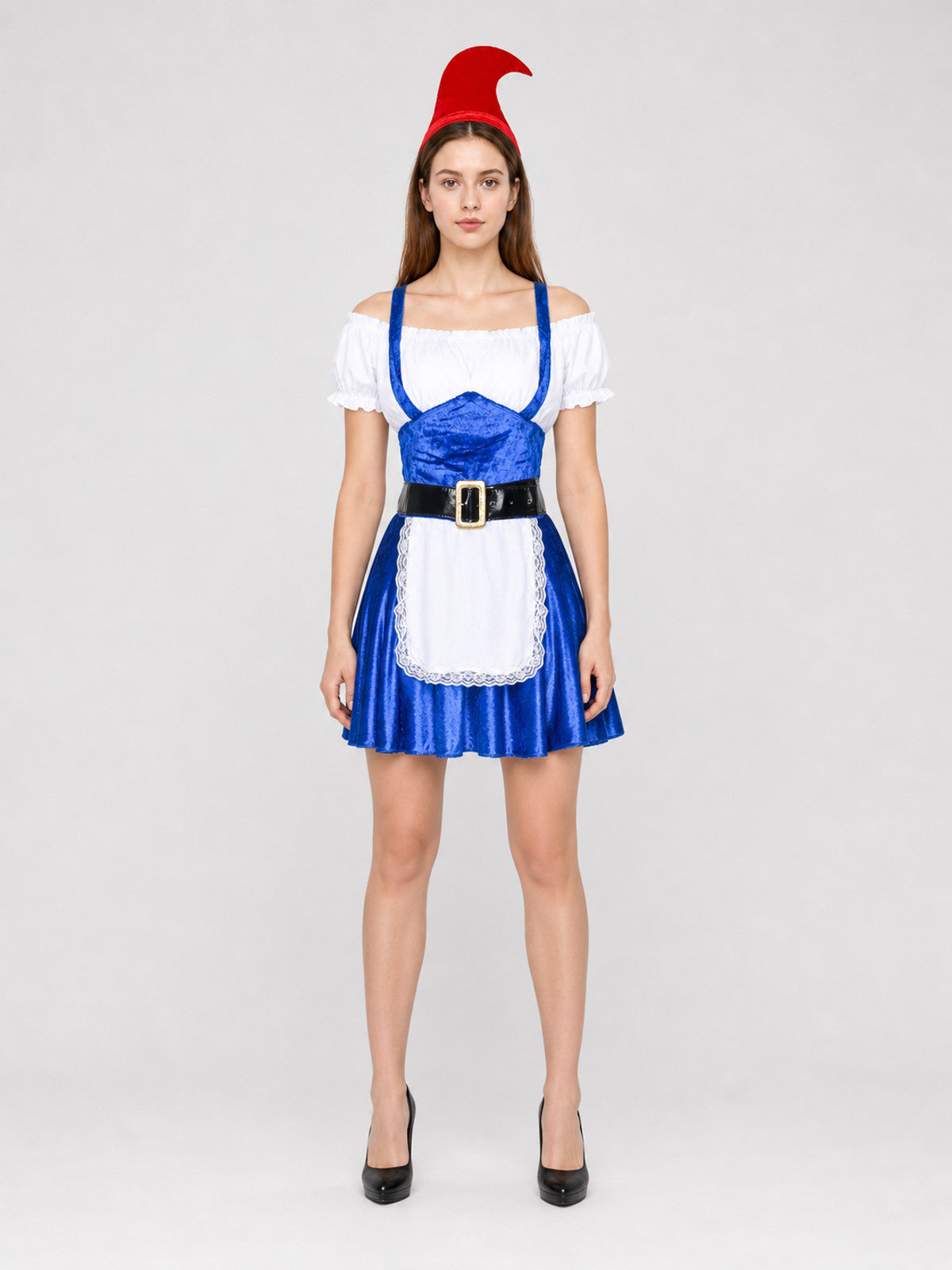 Bavarian-Style Cosplay Costume: Dress, Hat, and Belt
